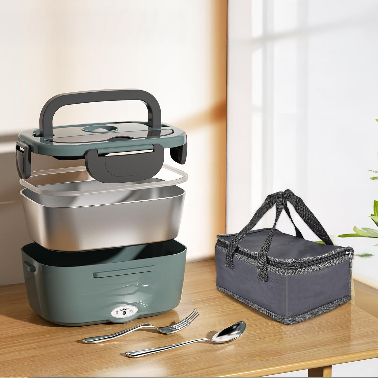 Passionset™ – Premium Heated Stainless Steel Lunch Box for Fresh Meals Anywhere